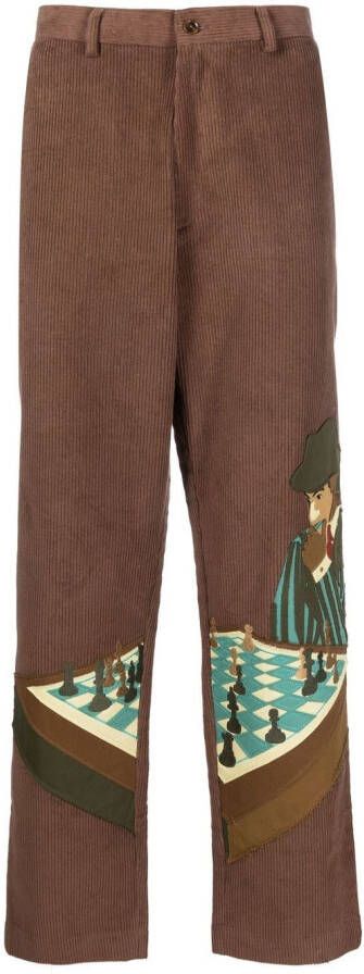 KidSuper Ribfluwelen broek Bruin