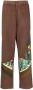 KidSuper Ribfluwelen broek Bruin - Thumbnail 1