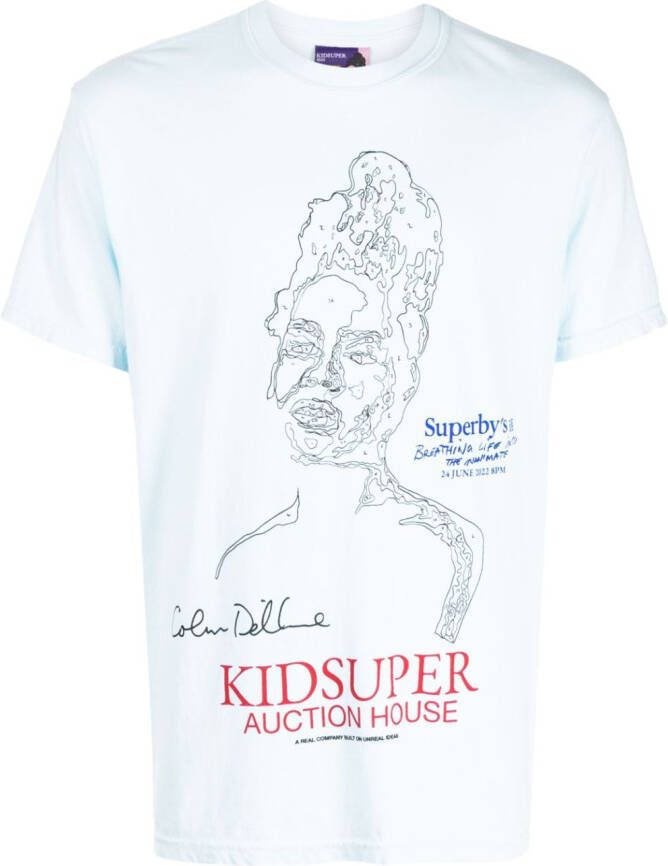KidSuper T-shirt met verfspatten Blauw