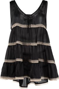 Kiki de Montparnasse Gelaagde jurk Zwart