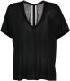 Kiki de Montparnasse T-shirt met V-hals Zwart - Thumbnail 1