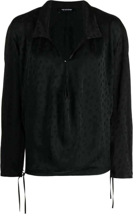 Kiko Kostadinov Blouse met V-hals Zwart