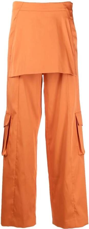 Kiko Kostadinov Cargo broek met rok Oranje