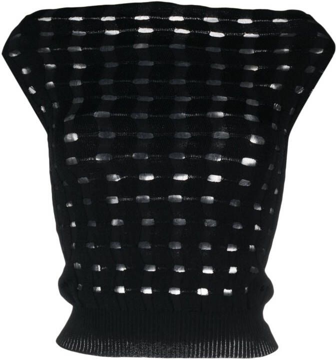 Kiko Kostadinov Geperforeerde blouse Zwart