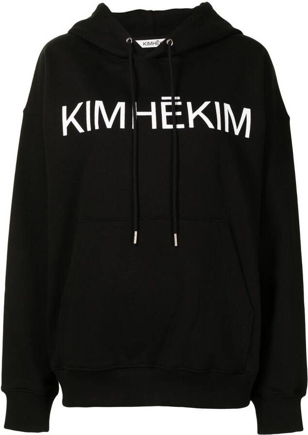 Kimhekim Hoodie met logoprint Zwart