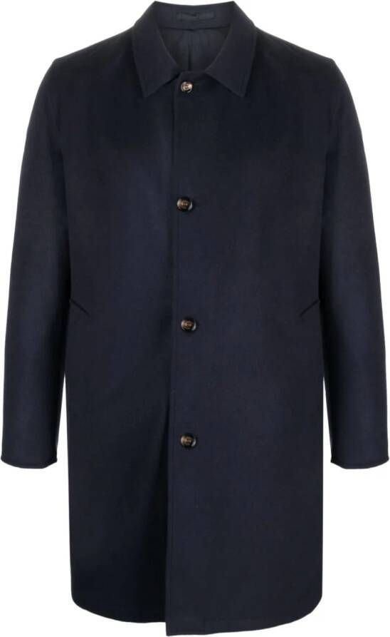Kired Jas met enkele rij knopen Blauw