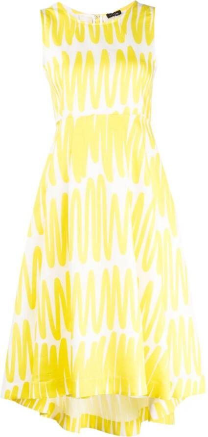 Kiton Mini-jurk met abstracte print Geel