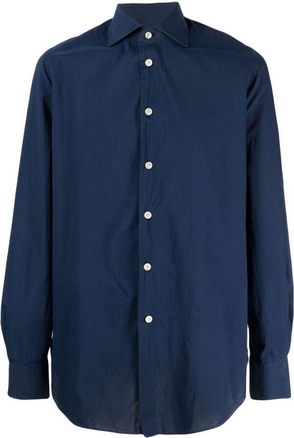 Kiton Button-down overhemd Blauw