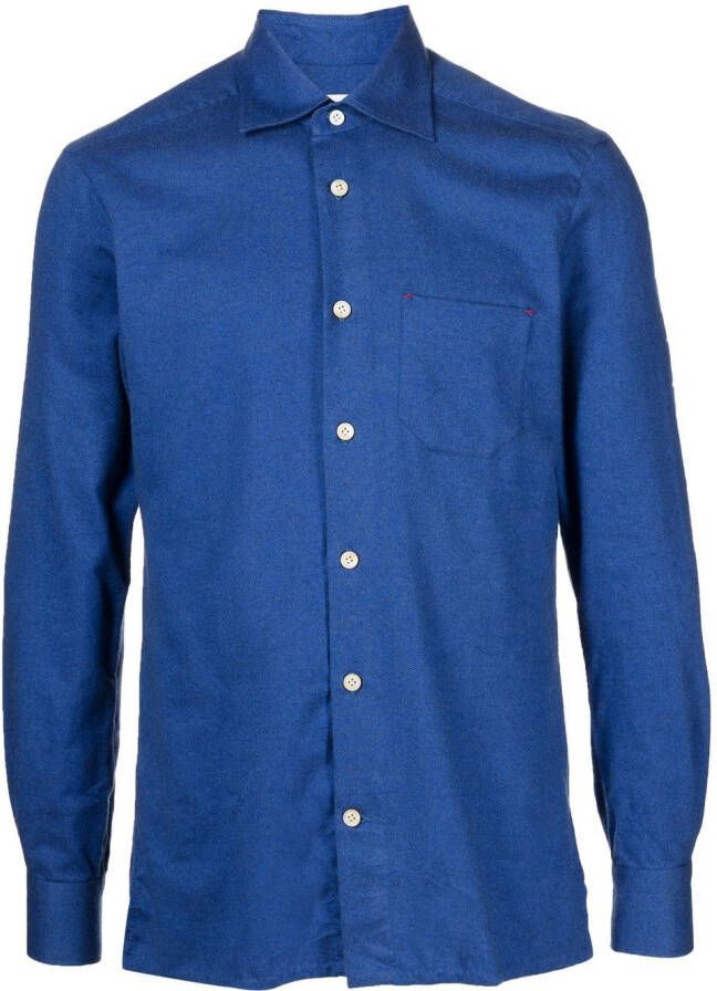 Kiton Button-down overhemd Blauw
