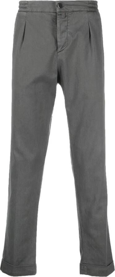 Kiton Chino met elastische taille Grijs