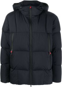 Kiton hooded padded jacket Blauw