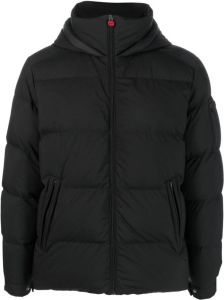Kiton hooded padded jacket Zwart