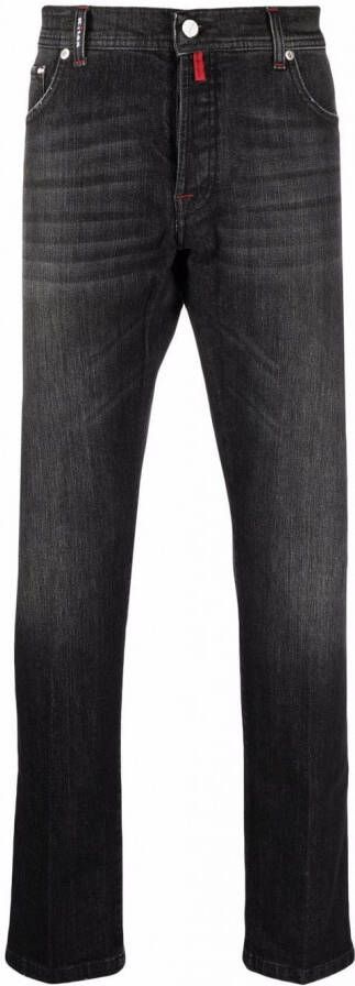 Kiton Jeans met logopatch Zwart