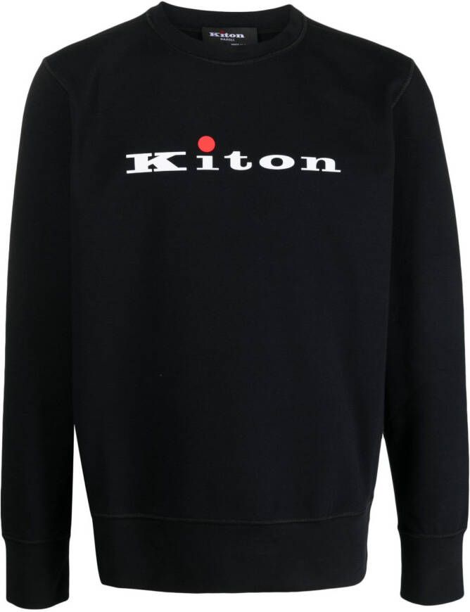 Kiton Sweater met logoprint Zwart