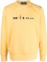Kiton Sweater met logoprint Geel - Thumbnail 1