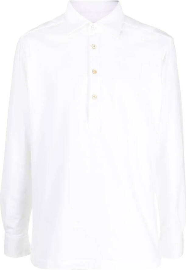Kiton Poloshirt van katoenmix Wit