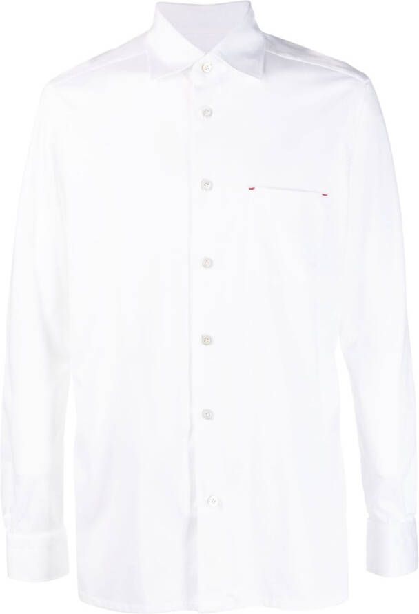 Kiton Katoenen overhemd Wit
