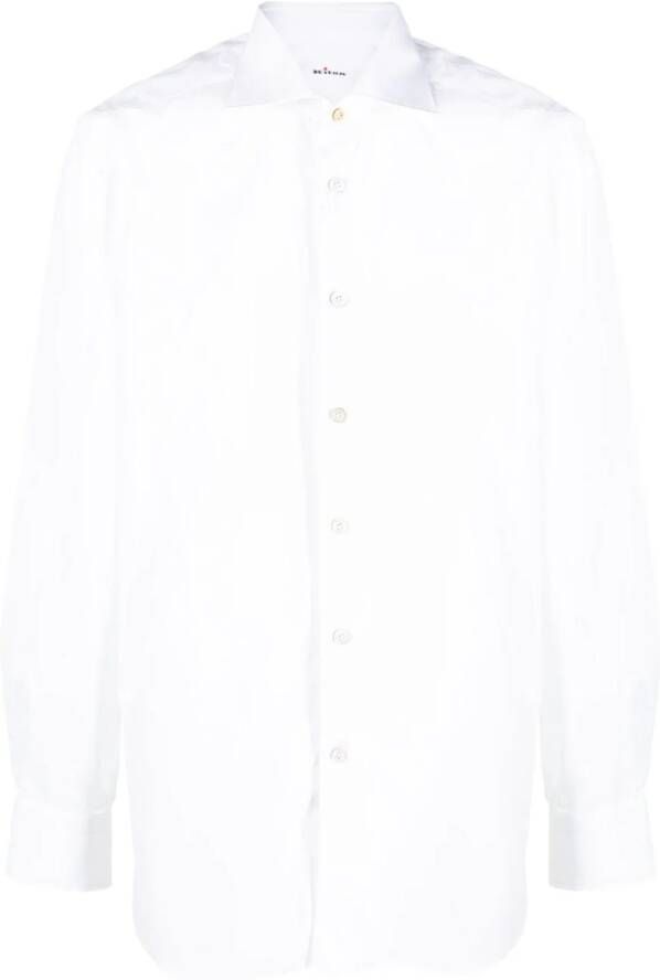 Kiton Katoenen overhemd Wit