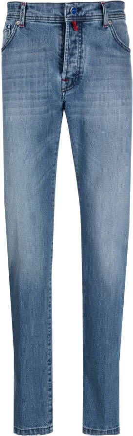 Kiton Slim-fit jeans Blauw