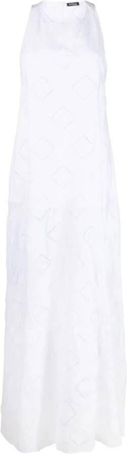 Kiton Midi-jurk met geperforeerd detail Wit