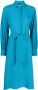 Kiton Midi-jurk met strik Blauw - Thumbnail 1