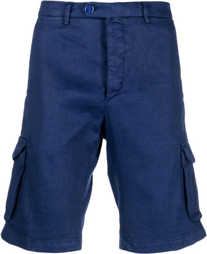 Kiton Asymmetrische shorts Blauw