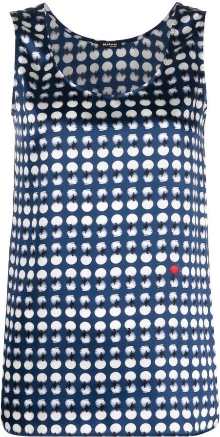Kiton Top met stippen Blauw