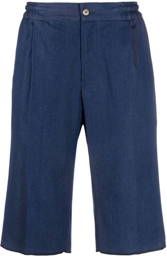 Kiton Shorts met elastische tailleband Blauw