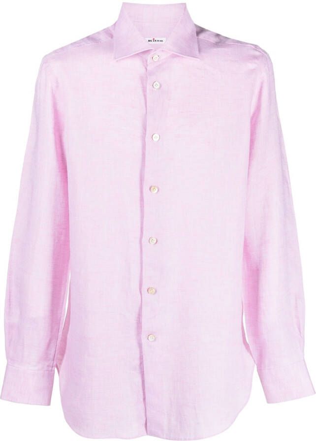 Kiton Overhemd met klassieke kraag Roze