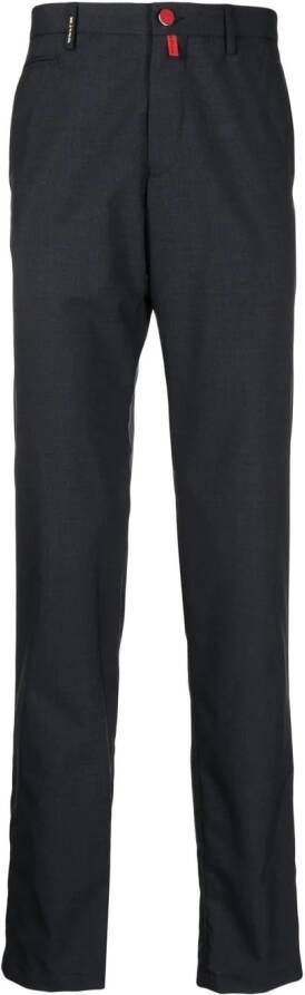 Kiton Slim-fit pantalon Blauw