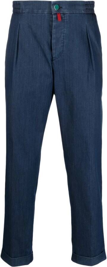 Kiton Straight broek Blauw