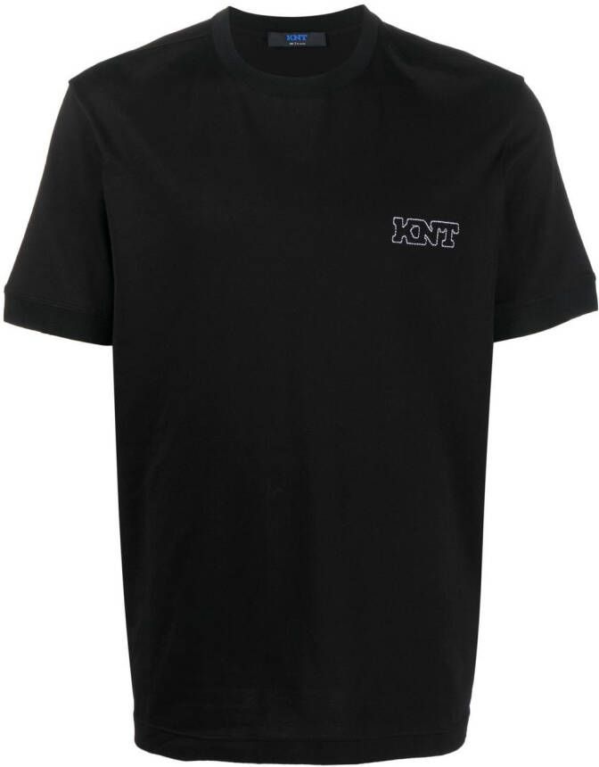 Kiton T-shirt met geborduurd logo Zwart