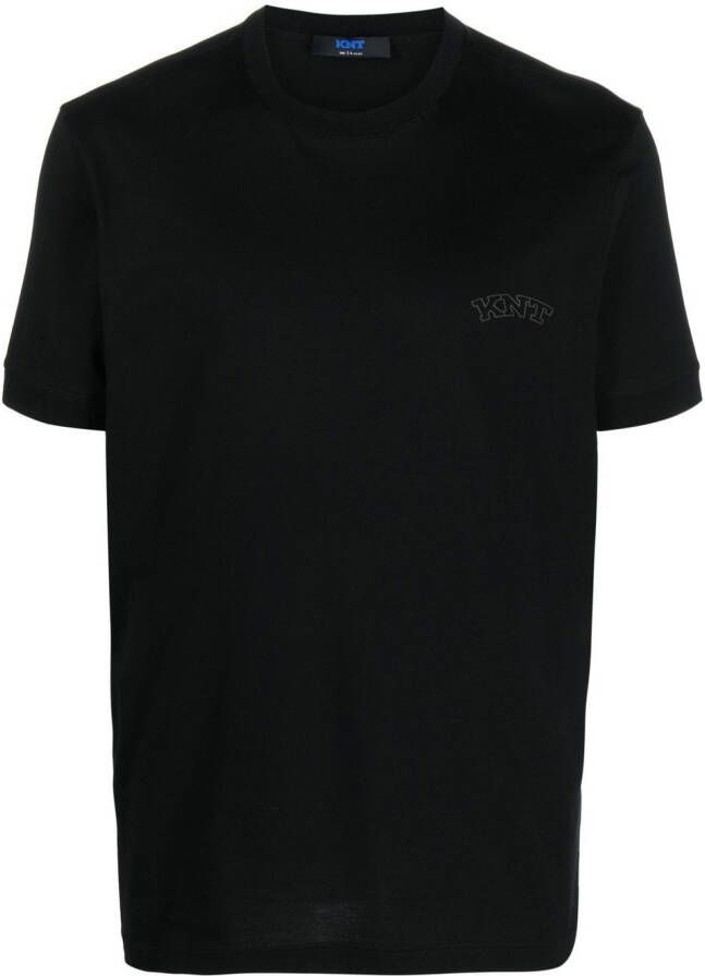 Kiton T-shirt met logo-reliëf Zwart
