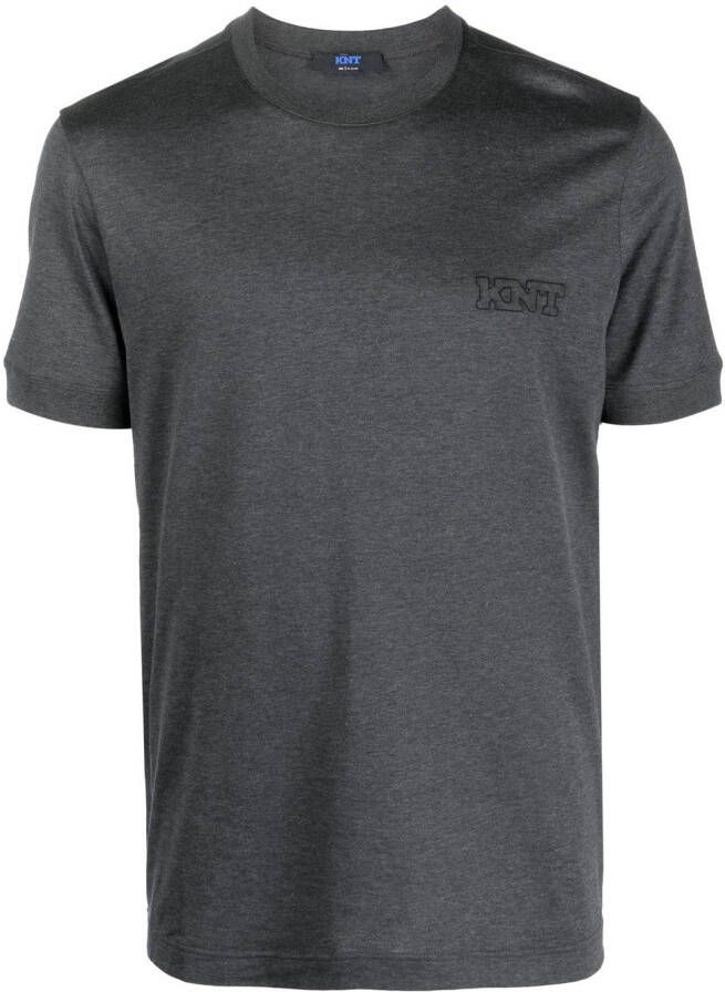 Kiton T-shirt met logoprint Grijs