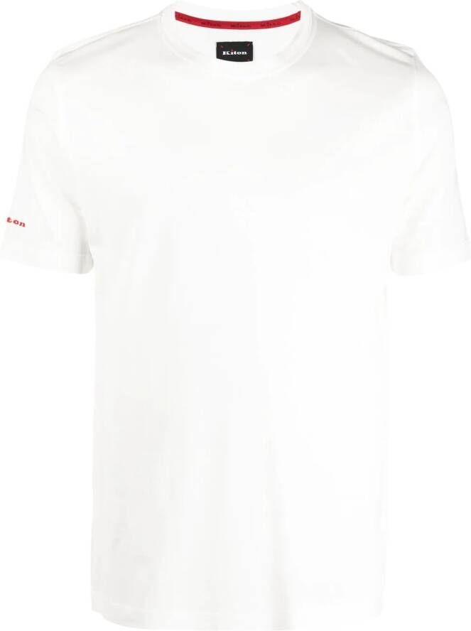 Kiton T-shirt met logoprint Wit