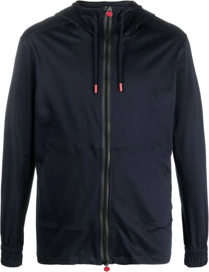 Kiton Umbi hoodie met rits Blauw