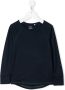 Knot Fijngebreid T-shirt Blauw - Thumbnail 1
