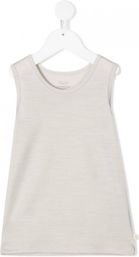 Knot Mouwloze top Beige