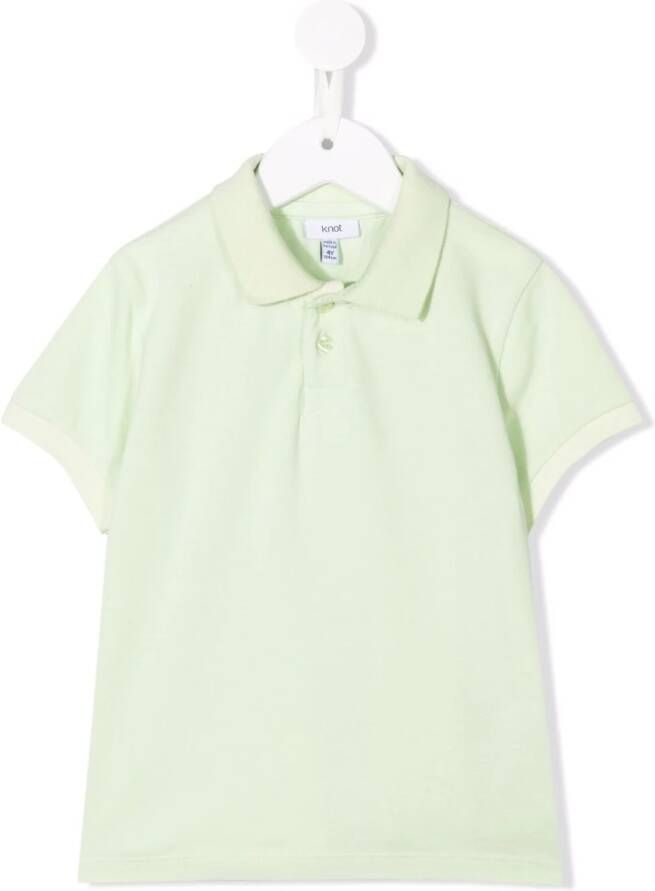 Knot Poloshirt van biologisch katoen Groen