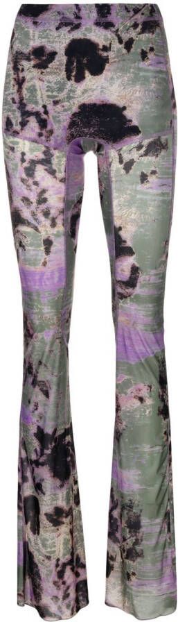 KNWLS Flared broek Groen