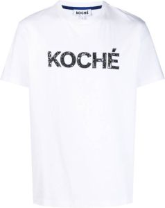 Koché T-shirt met geborduurd logo Wit