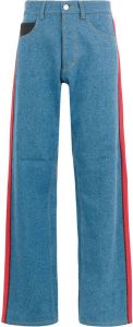 Koché Jeans met streep aan de zijkant Blauw