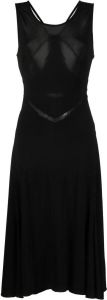 Koché Midi-jurk met kant Zwart