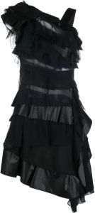 Koché Asymmetrische jurk Zwart