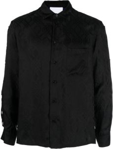 Koché Overhemd met jacquard Zwart