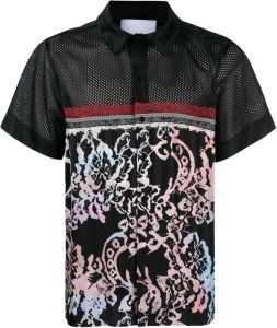 Koché Overhemd met patchwork Zwart