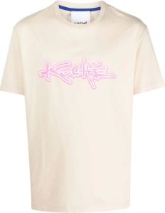 Koché T-shirt met logoprint Beige
