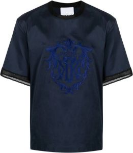 Koché T-shirt met logoprint Blauw