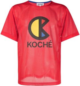Koché T-shirt met logoprint Rood