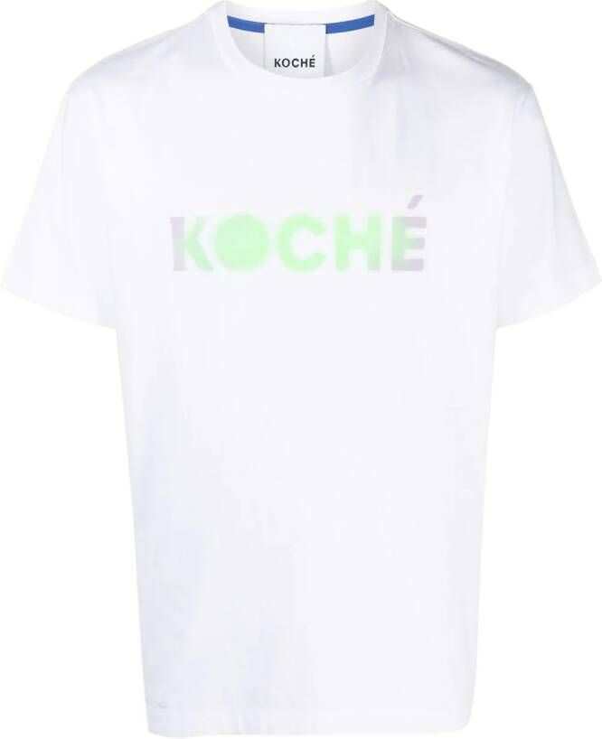 Koché T-shirt met logoprint Wit